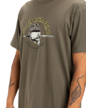 The Quiksilver Mens Skull Lines T-Shirt in Grape Leaf