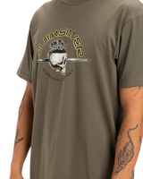 The Quiksilver Mens Skull Lines T-Shirt in Grape Leaf