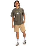 The Quiksilver Mens Skull Lines T-Shirt in Grape Leaf