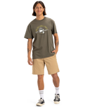 The Quiksilver Mens Skull Lines T-Shirt in Grape Leaf