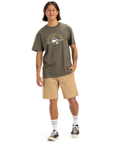 The Quiksilver Mens Skull Lines T-Shirt in Grape Leaf