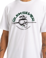 The Quiksilver Mens Skull Lines T-Shirt in White