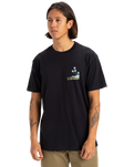 The Quiksilver Mens Palm Lines T-Shirt in Black