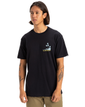 The Quiksilver Mens Palm Lines T-Shirt in Black