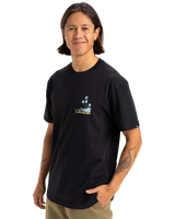 The Quiksilver Mens Palm Lines T-Shirt in Black