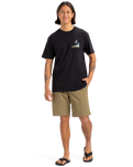 The Quiksilver Mens Palm Lines T-Shirt in Black
