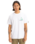 The Quiksilver Mens Palm Lines T-Shirt in White