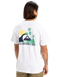 The Quiksilver Mens Palm Lines T-Shirt in White