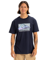 The Quiksilver Mens Retro Fade T-Shirt in Dark Navy