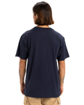 The Quiksilver Mens Retro Fade T-Shirt in Dark Navy