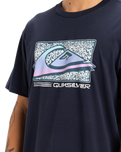 The Quiksilver Mens Retro Fade T-Shirt in Dark Navy