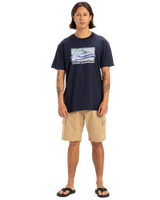 The Quiksilver Mens Retro Fade T-Shirt in Dark Navy