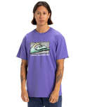 The Quiksilver Mens Retro Fade T-Shirt in Dusted Peri