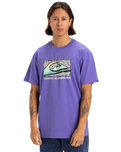 The Quiksilver Mens Retro Fade T-Shirt in Dusted Peri