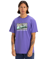 The Quiksilver Mens Retro Fade T-Shirt in Dusted Peri