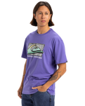 The Quiksilver Mens Retro Fade T-Shirt in Dusted Peri