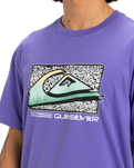 The Quiksilver Mens Retro Fade T-Shirt in Dusted Peri