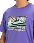 The Quiksilver Mens Retro Fade T-Shirt in Dusted Peri