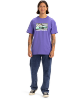 The Quiksilver Mens Retro Fade T-Shirt in Dusted Peri