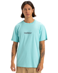 The Quiksilver Mens Fineline T-Shirt in Aqua Sky