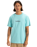 The Quiksilver Mens Fineline T-Shirt in Aqua Sky