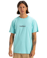 The Quiksilver Mens Fineline T-Shirt in Aqua Sky