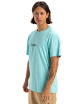 The Quiksilver Mens Fineline T-Shirt in Aqua Sky
