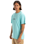 The Quiksilver Mens Fineline T-Shirt in Aqua Sky