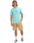 The Quiksilver Mens Fineline T-Shirt in Aqua Sky
