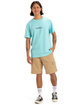 The Quiksilver Mens Fineline T-Shirt in Aqua Sky