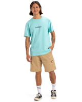 The Quiksilver Mens Fineline T-Shirt in Aqua Sky