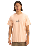 The Quiksilver Mens Fineline T-Shirt in Peach Parfait