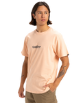 The Quiksilver Mens Fineline T-Shirt in Peach Parfait
