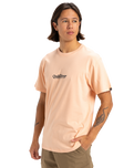The Quiksilver Mens Fineline T-Shirt in Peach Parfait