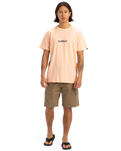 The Quiksilver Mens Fineline T-Shirt in Peach Parfait