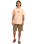 The Quiksilver Mens Fineline T-Shirt in Peach Parfait