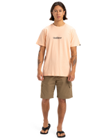 The Quiksilver Mens Fineline T-Shirt in Peach Parfait