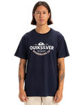 The Quiksilver Mens Typed Out T-Shirt in Dark Navy