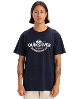 The Quiksilver Mens Typed Out T-Shirt in Dark Navy