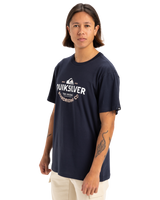 The Quiksilver Mens Typed Out T-Shirt in Dark Navy