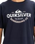 The Quiksilver Mens Typed Out T-Shirt in Dark Navy