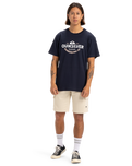 The Quiksilver Mens Typed Out T-Shirt in Dark Navy