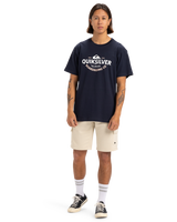 The Quiksilver Mens Typed Out T-Shirt in Dark Navy