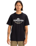 The Quiksilver Mens Typed Out T-Shirt in Black