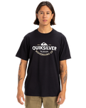 The Quiksilver Mens Typed Out T-Shirt in Black