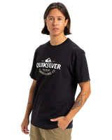 The Quiksilver Mens Typed Out T-Shirt in Black