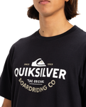 The Quiksilver Mens Typed Out T-Shirt in Black