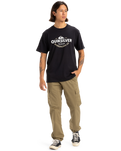 The Quiksilver Mens Typed Out T-Shirt in Black