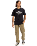 The Quiksilver Mens Typed Out T-Shirt in Black