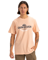 The Quiksilver Mens Typed Out T-Shirt in Peach Parfait
